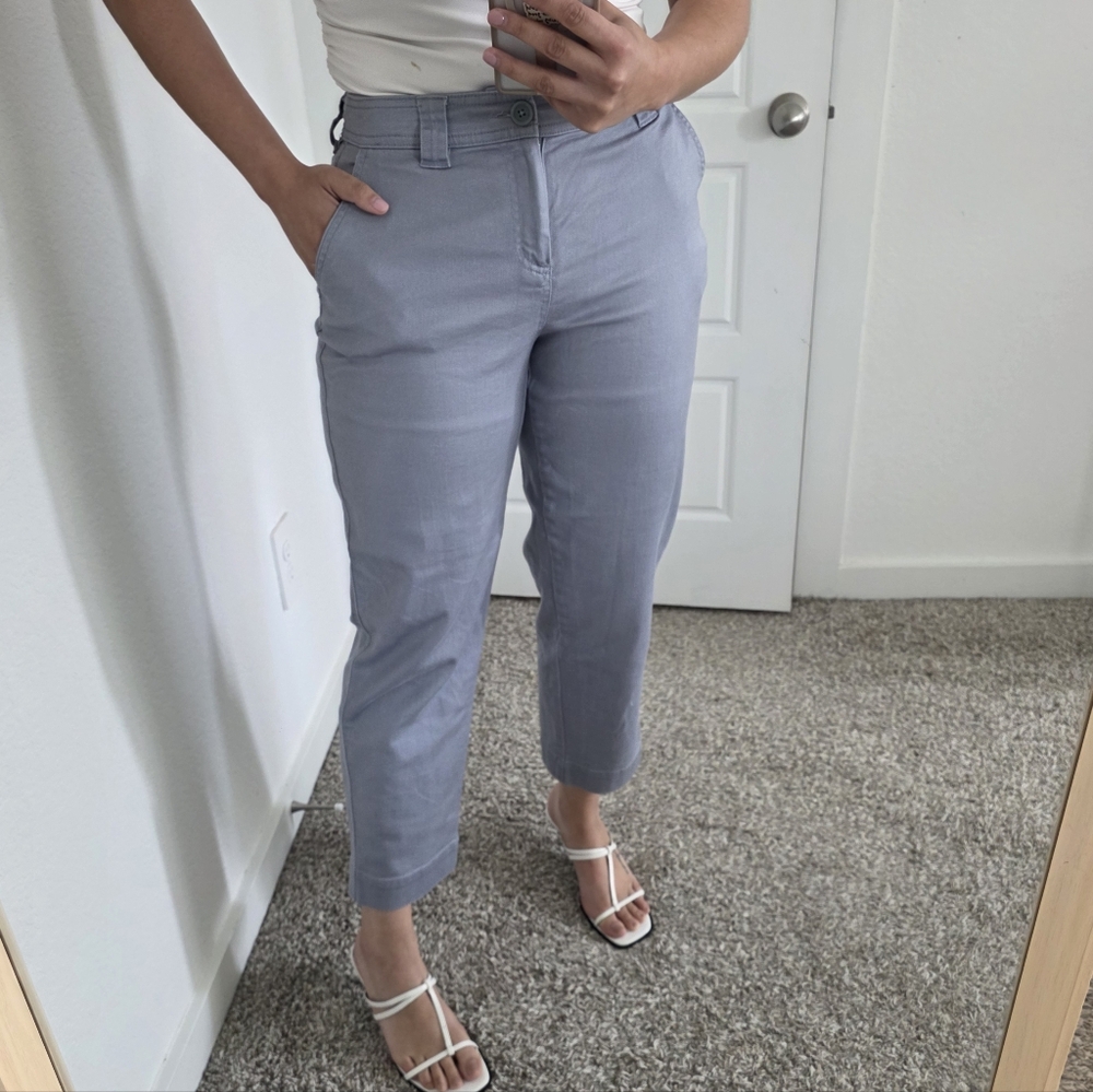 High-Rise Straight Leg Cropped Pants (Altered At Waist to Eliminate The Gap)
